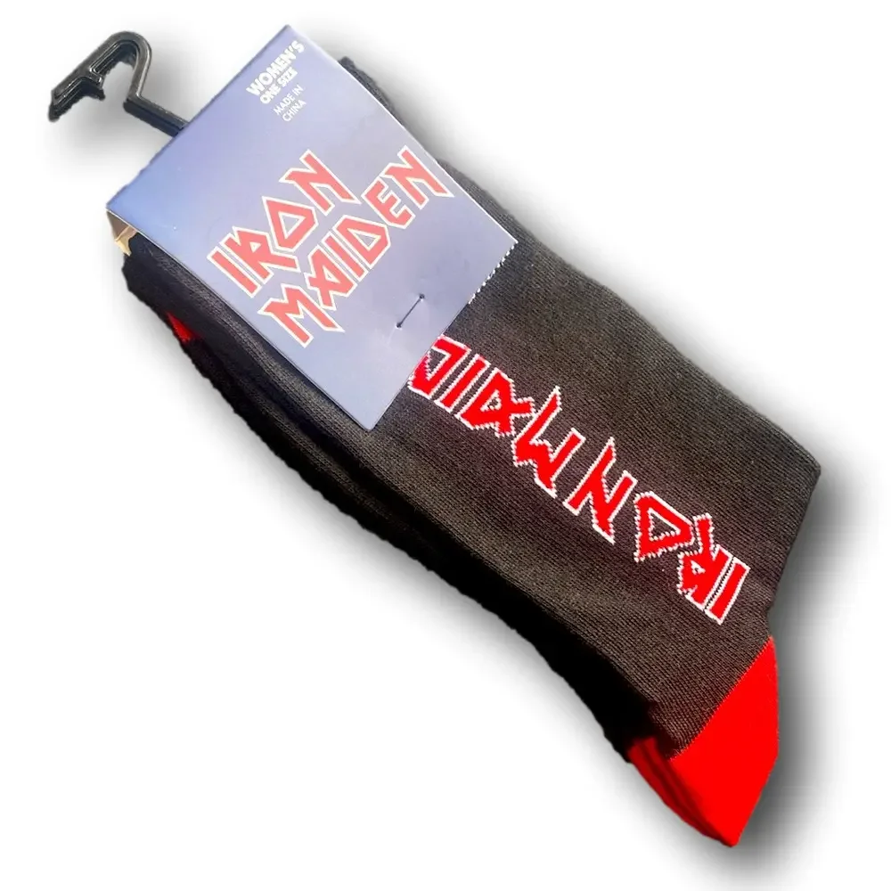 3/$20 Iron Maiden Funny Novelty Crew Socks - NWT
